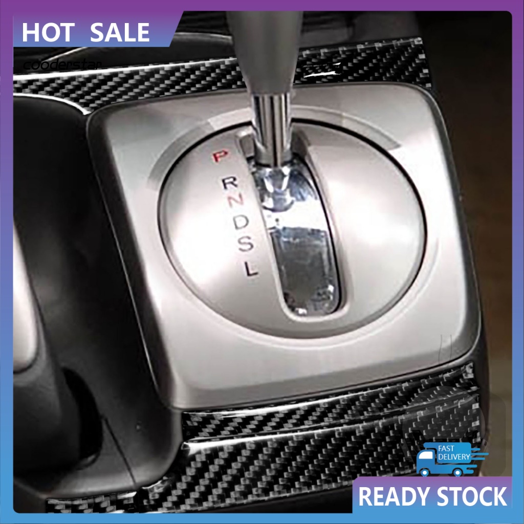 1 Bộ Miếng Dán Trang Trí Cần Số Xe Hơi Honda Civic 8th Gen 2006-2011 Bằng Chất Liệu Sợi Các Bon