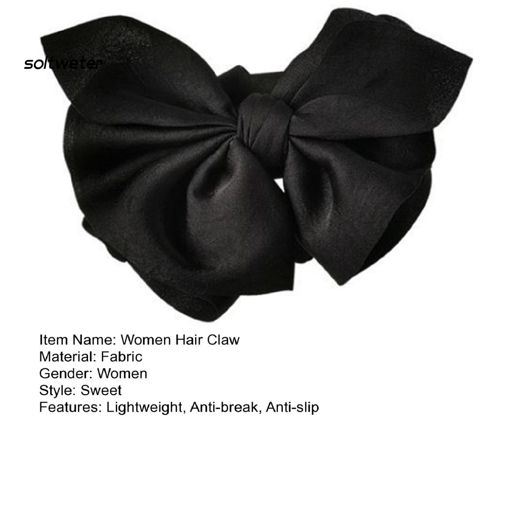 Kẹp Tóc Càng Cua Hai Lớp Chống Trượt Trọng Lượng Nhẹ Màu Trơn Có Răng Càng Cua Trang Trí Tóc Cho Nữ