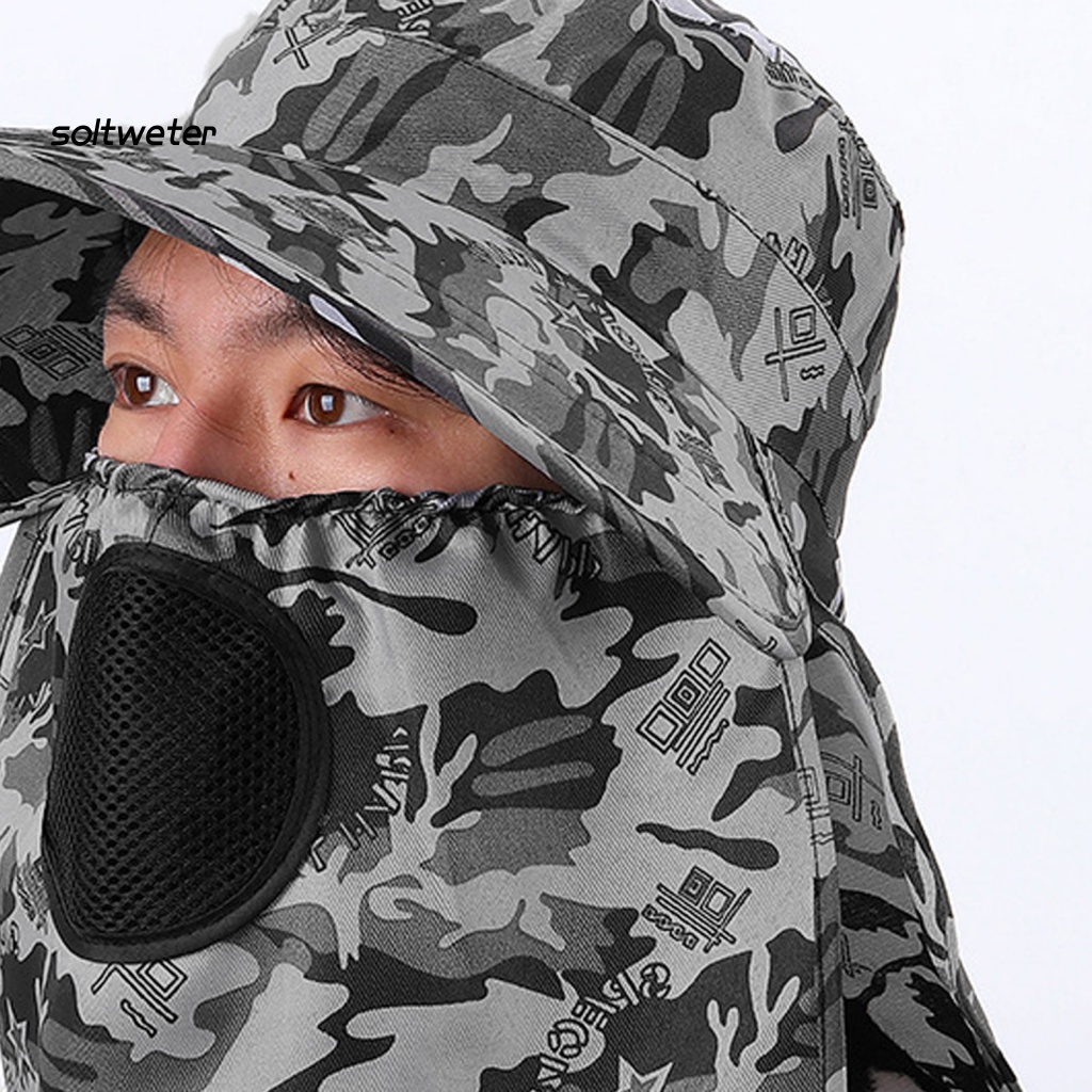 Mũ Rộng Vành Chống Nắng Tia UV Bảo Vệ Toàn Diện Tiện Dụng Cho Nam