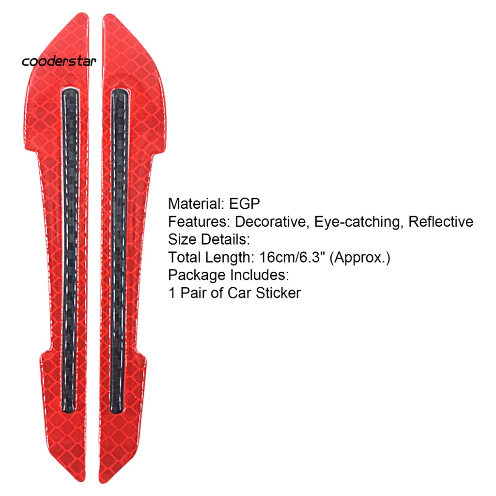 1 Cặp Miếng Dán Cảnh Báo Đảo Chiều Phản Quang Chống Mài Mòn Cho Gương Chiếu Hậu Xe Hơi
