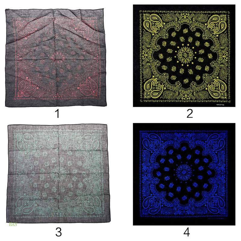 Khăn Choàng Cổ Bandana HAN Kerchief Hip Hop In Họa Tiết Hoa Paisley Nhiều Màu