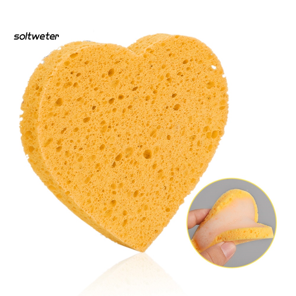 Mút Xốp Tẩy Trang Làm Sạch Da Mặt Bằng Bột Gỗ Trái Tim