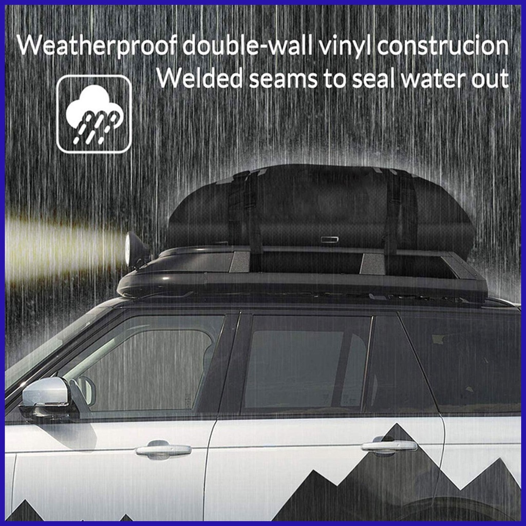 Túi Đựng Hàng Hóa Trên Nóc Xe Hơi Chất Liệu Vải Oxford Mềm Mại Chống Thấm Nước Thiết Kế Gấp Gọn Được 15 Khối 600D