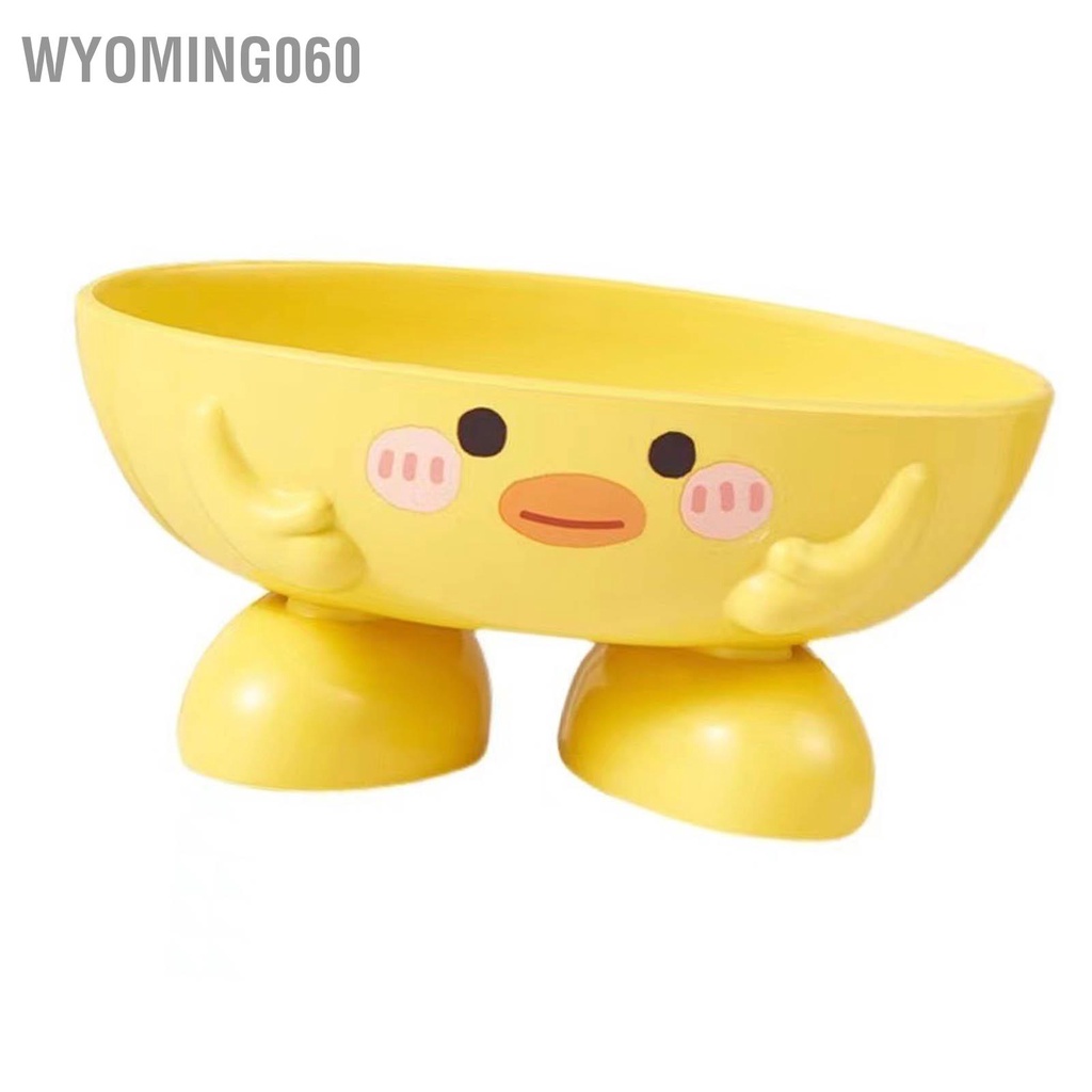 Wyoming060 Vịt Hộp Xà Phòng Cho Trẻ Em Hoạt Hình Dễ Thương Nhanh Khô Tăng Chiều Cao Giá Đựng Có Nhiều Lỗ Thoát Nước Tắm