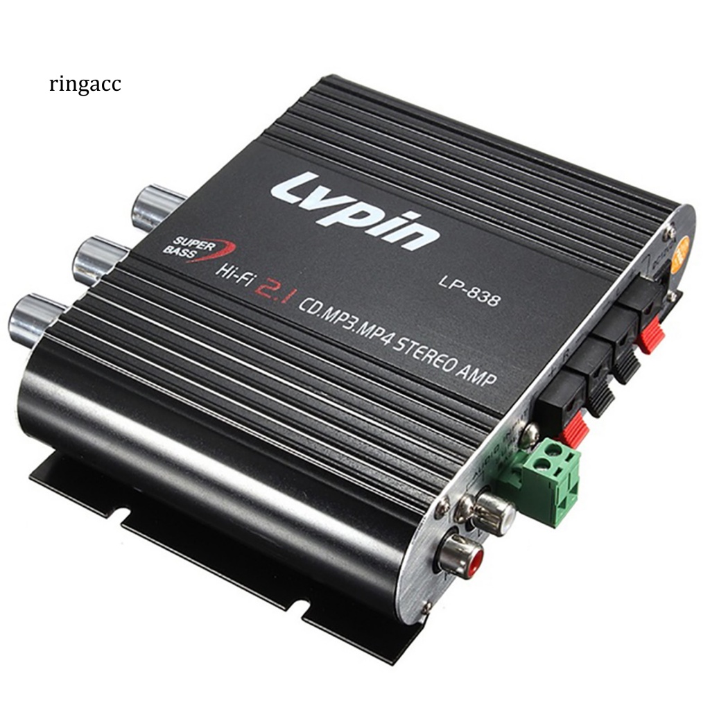 Bộ Khuếch Đại Âm Thanh RGA Lvpin838 Subwoofer 21 Kênh HiFi 12V CD MP3 MP4 Stereo Cho Xe Hơi