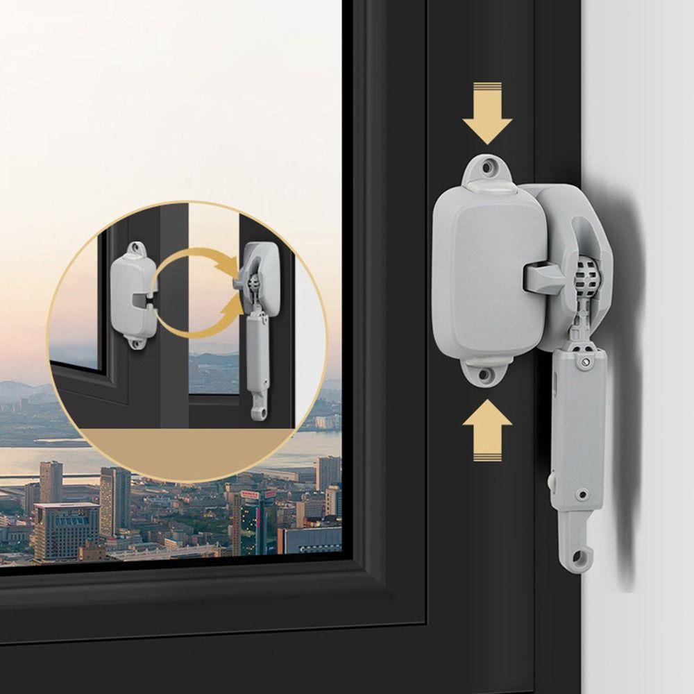 Topabc1 Dụng Cụ Khóa Cửa Sổ Không Cần Đục Lỗ Bằng Nhựa Cố Định An Toàn Đa Năng Cho Bé