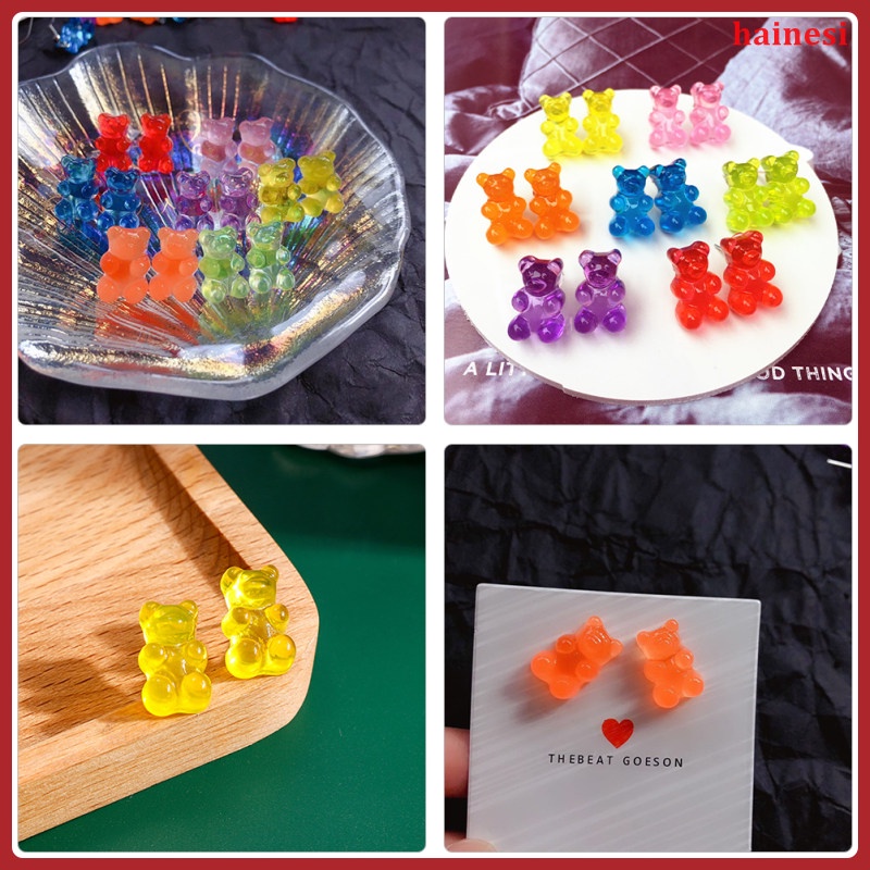 Set 7 Đôi Bông Tai Nhựa Dễ Thương Cho Nữ