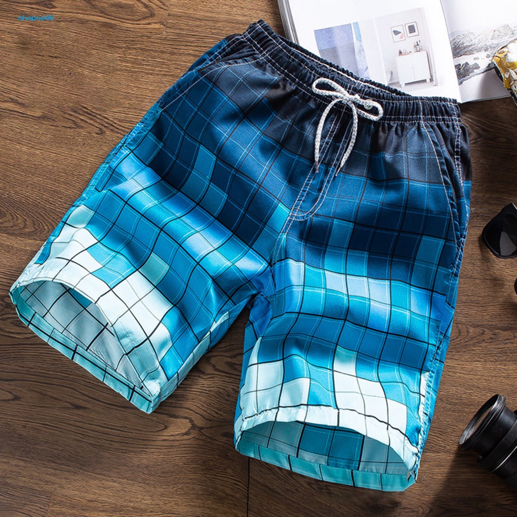 Quần Short Đi Bơi Lưng Thun Co Giãn Khô Nhanh Thoải Mái Thời Trang Mùa Hè Cho Nam