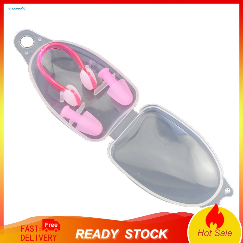 1 Bộ Nút Bịt Tai / Kẹp Mũi Di Động Chống Nước Thoải Mái Linh Hoạt Khi Đi Bơi