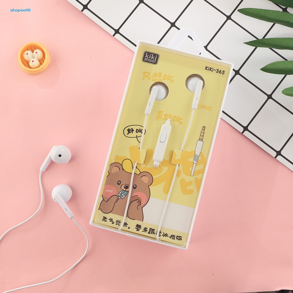Tai Nghe Nhét Tai PEMG Siêu Trầm Dễ Thương 35mm Kèm Mic