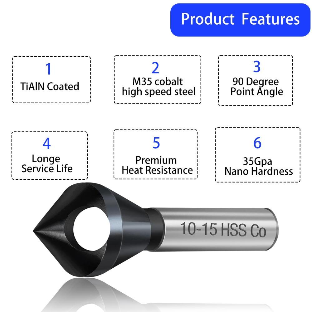 JANE Mũi Khoan Gỗ HSS 90 Độ 10-15 mm Đa Năng Chuyên Dụng