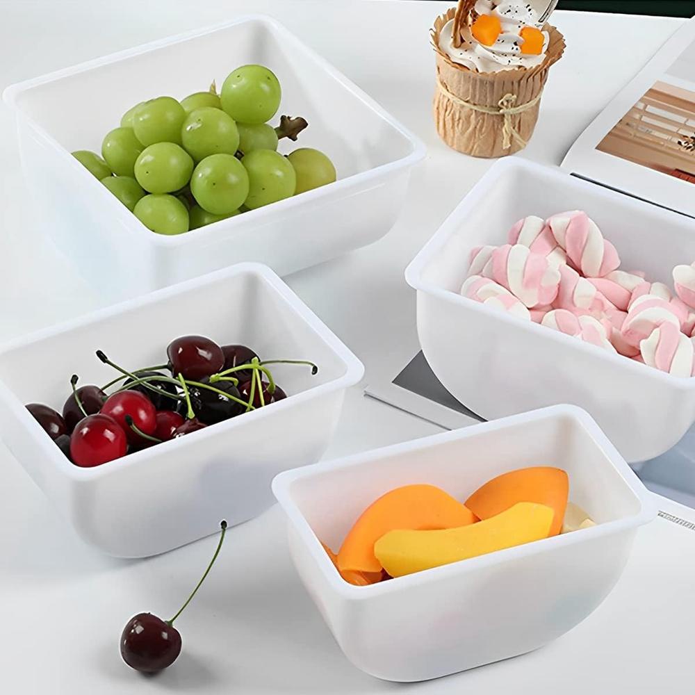 KUNHEV Hộp Đựng Gia Vị Chia Ngăn Bằng ABS Trong Suốt Dung Tích Lớn 3 / 4 / 5 / 6 Ngăn Tiện Dụng