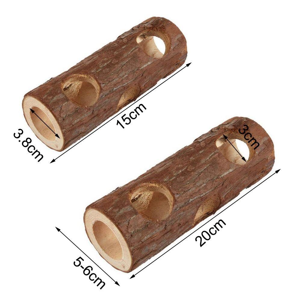 KRNY Đồ Chơi Đường Hầm Cây Rỗng Bằng Gỗ Dành Cho Chuột Hamster / Bò Sát