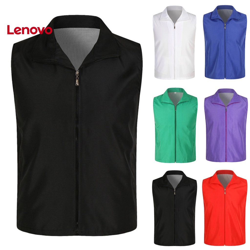 Áo Khoác Lưới Không Tay Có Khóa Kéo Màu Sắc Tươi Sáng Phù Hợp Cho Hoạt Động Ngoài Trời