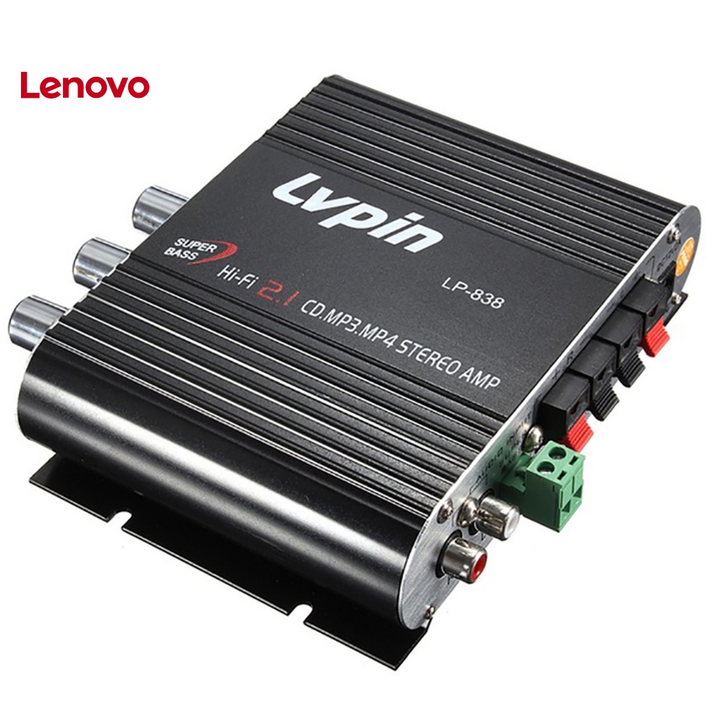 Bộ Khuếch Đại Âm Thanh Lvpin838 Subwoofer 21 Kênh HiFi 12V CD MP3 MP4 Stereo Cho Xe Hơi