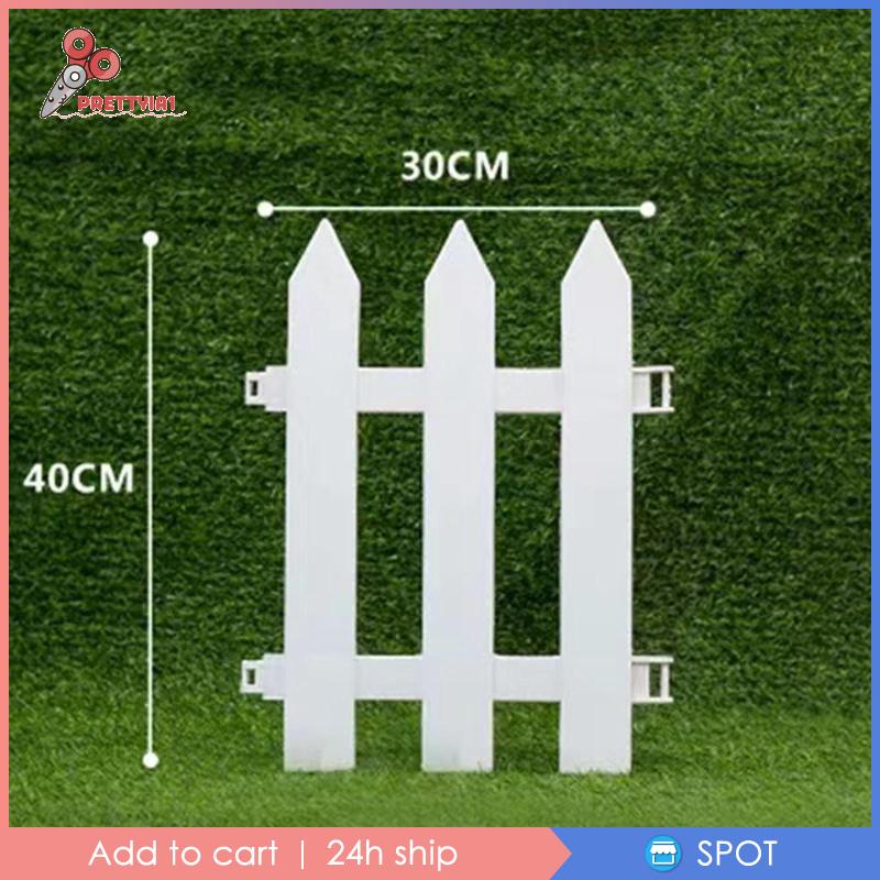 Set 5 Hàng Rào Màu Trắng Có Thể Tháo Rời Trang Trí Lối Đi Sân Vườn