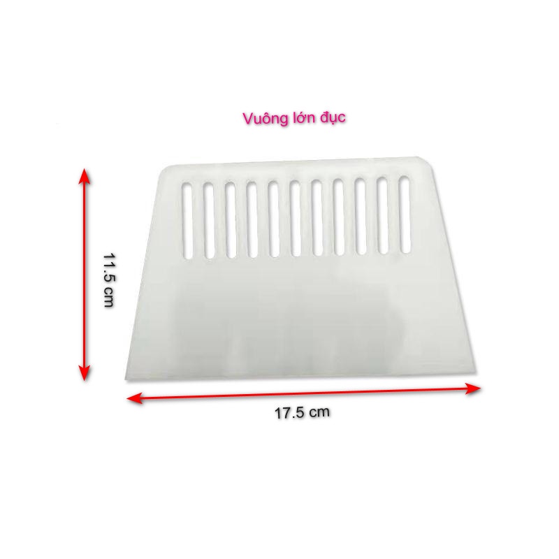 Gạt nhựa bản vuông dán decal trên tường - kính - ô tô