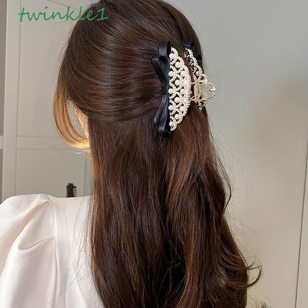 TWINKLE Kẹp Tóc Càng Cua / Vương Miện / Cá Mập Đính Đá Cho Nữ