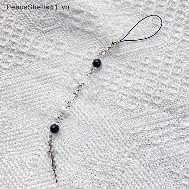 Móc Khóa Điện Thoại Di Động Hình Nơ Chéo Ngọt Ngào Y2K Thời Trang