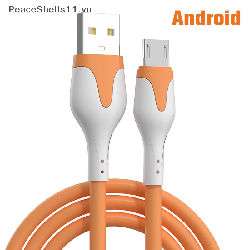 Dây Cáp Sạc Nhanh USB Loại C Bằng Silicone Mềm Cho Samsung Huawei Xiaomi POCO