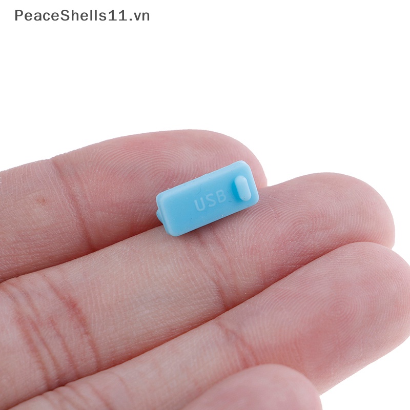 Bộ 10 Nắp silicone Đậy Ổ Cắm usb Chống Bụi