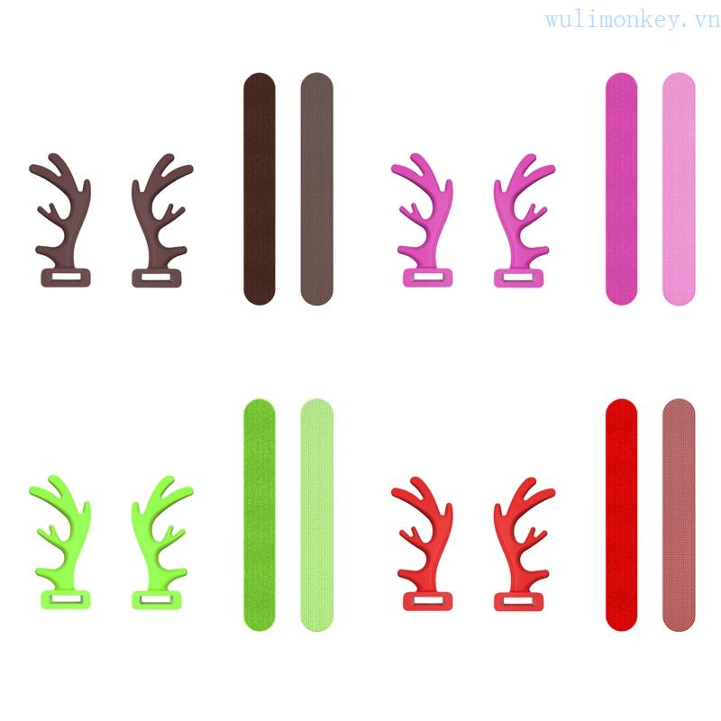 Phụ Kiện Trang Trí Tai Nghe Hình Gạc Hươu Dễ Thương