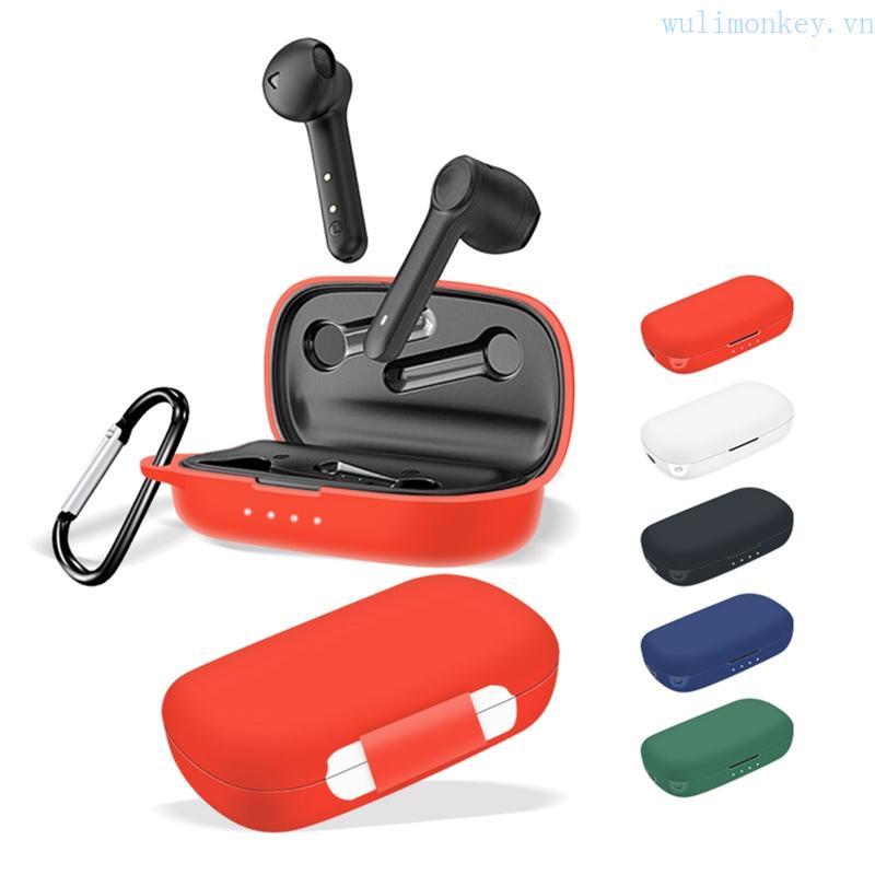 Vỏ Bảo Vệ Hộp Sạc Tai Nghe Không Dây Truebuds Bằng Silicon Kèm Móc Khóa Tiện Dụng Ốp