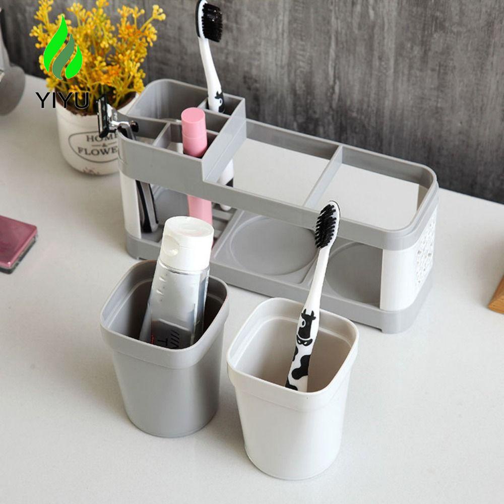 YIYU Hộp Đựng Bàn Chải Đánh Răng / Cốc Súc Miệng Đa Năng Cho Cặp Đôi 2023