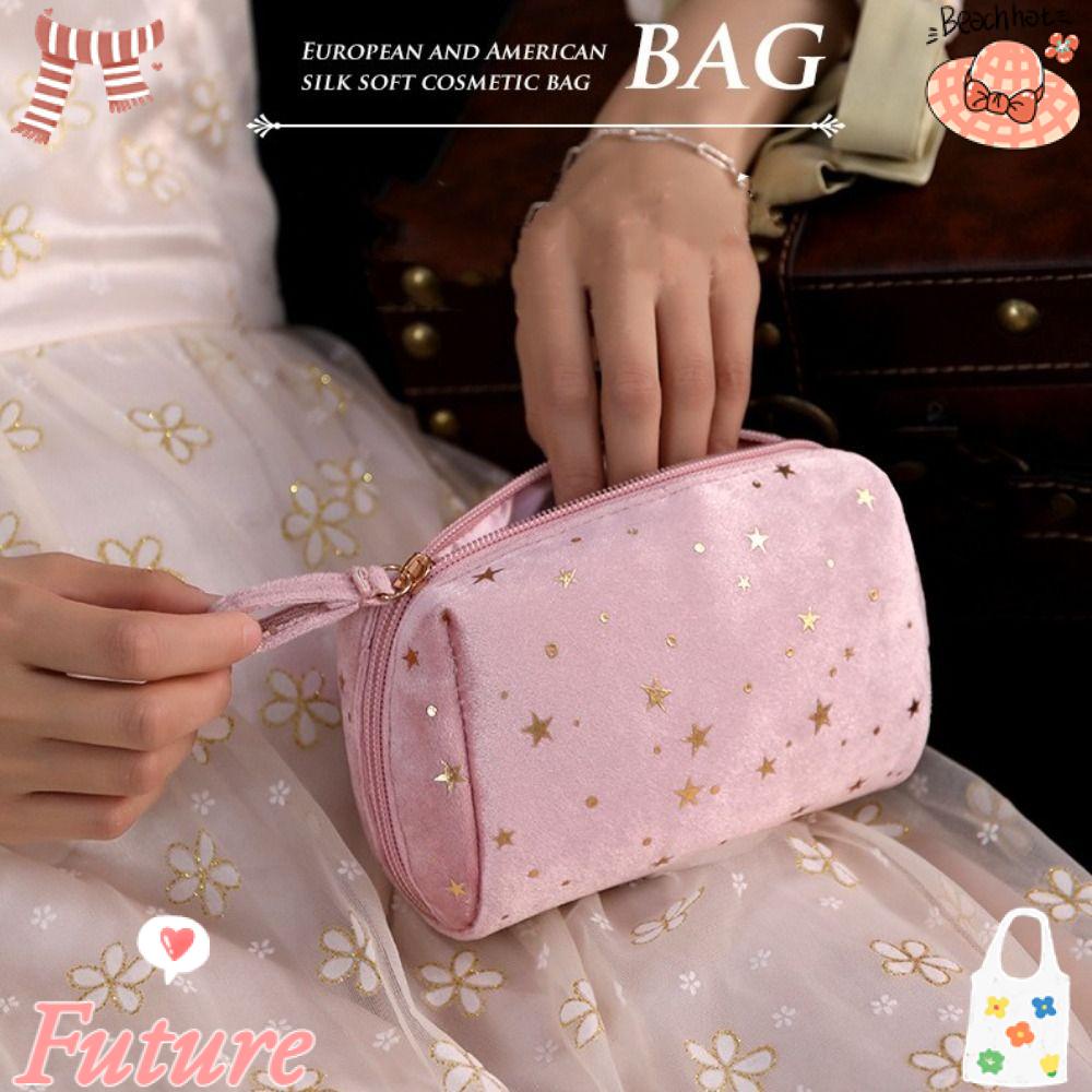 FUTURE Túi Đựng Mỹ Phẩm Chất Nhung Sang Trọng Cho Nữ