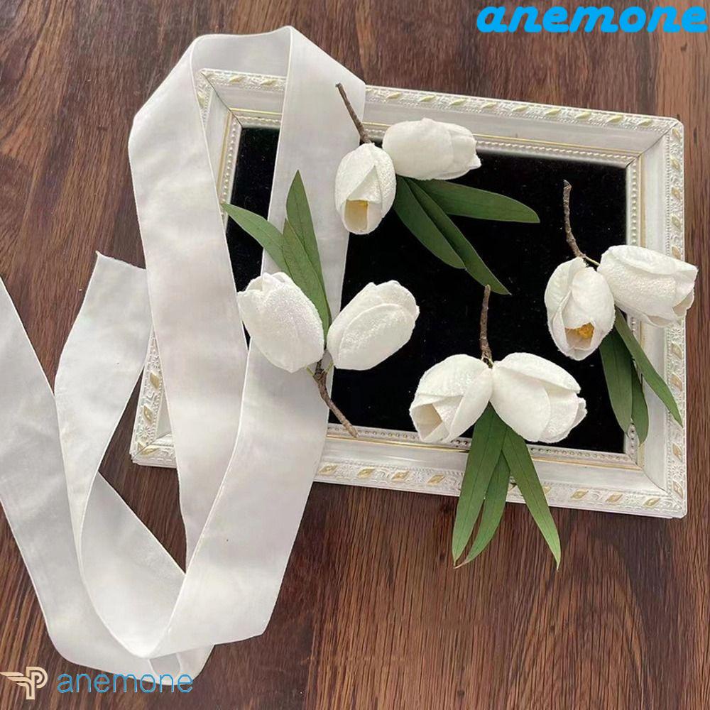 ANEMONE Cài Tóc Ruy Băng Thắt Nơ Hoa Tulip Phong Cách Hàn Quốc Cho Nữ