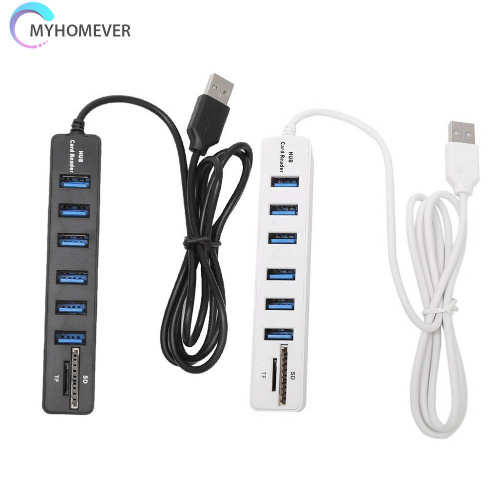 Đầu Đọc Thẻ Nhớ USB 2.0 6 Cổng Cho Máy Tính / Laptop