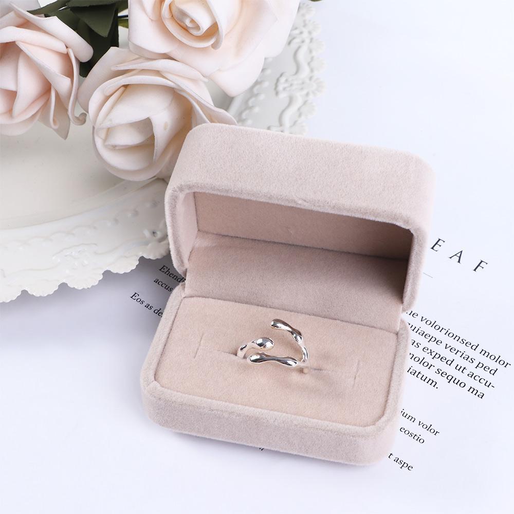 ANEMONE Hộp Đựng Trang Sức Cưới Hình Vuông Chất Lượng Cao