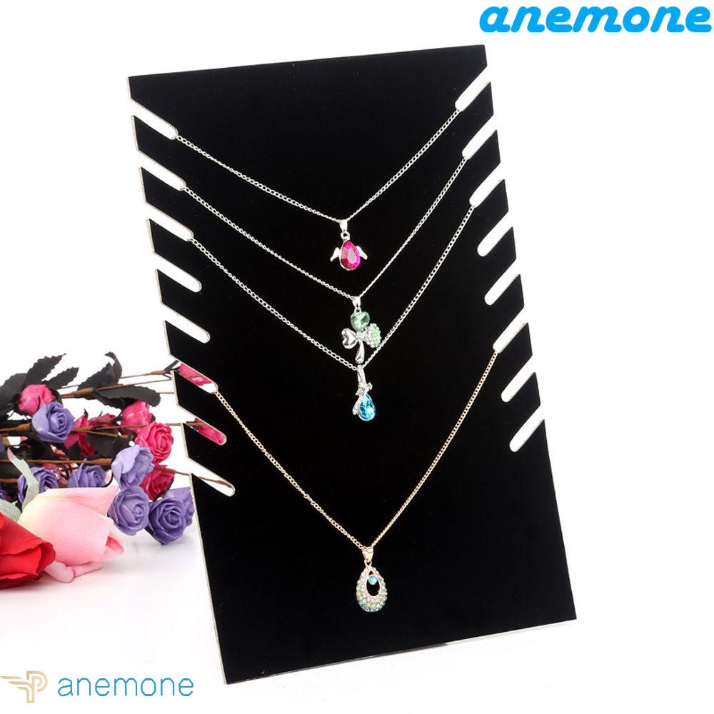 ANEMONE Giá Đỡ Trưng Bày Trang Sức 8 Ngăn Bằng Nhung Màu Trơn Phong Cách Vintage