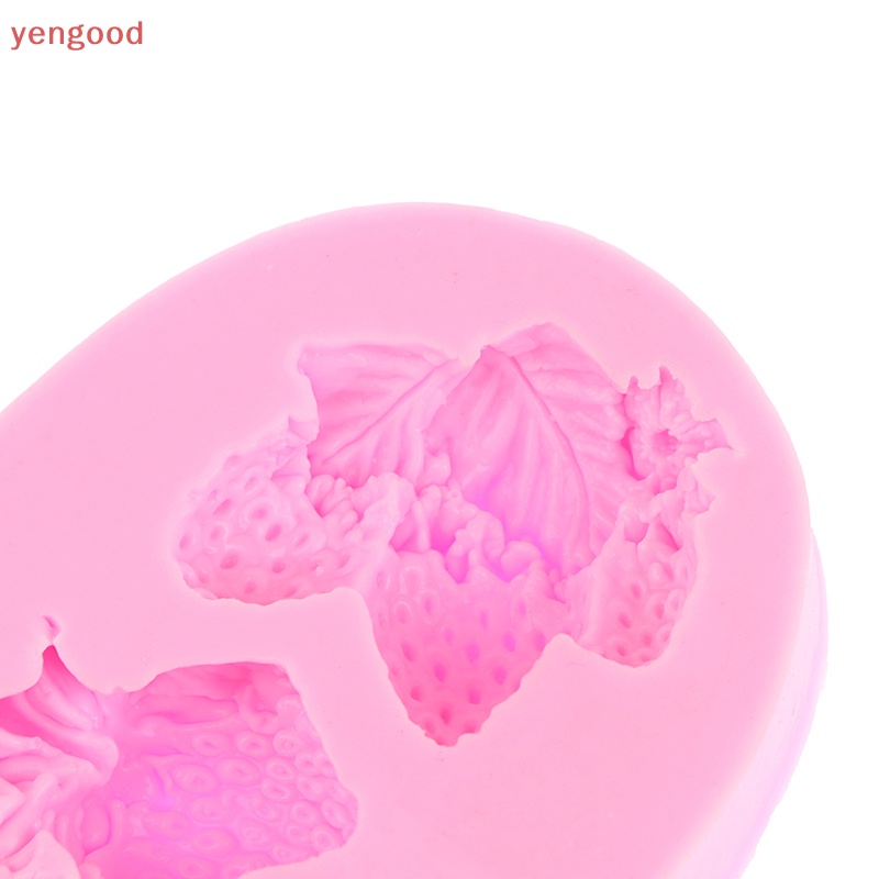 1 Khuôn Silicone Làm Bánh Hình Trái Dâu DIY