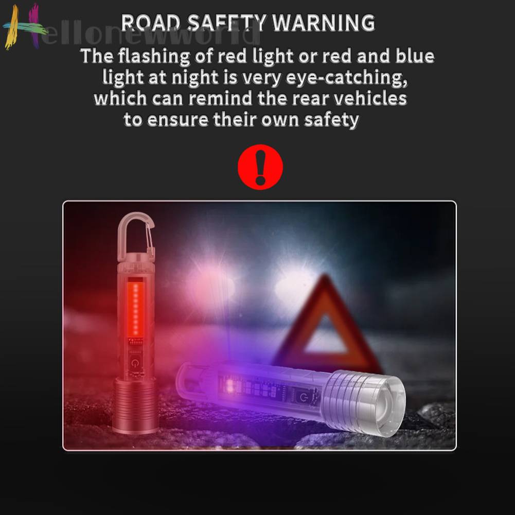 Đèn Pin LED COB / COB Thu Phóng Được 1500mAh Cổng Sạc USB Loại C IPX4