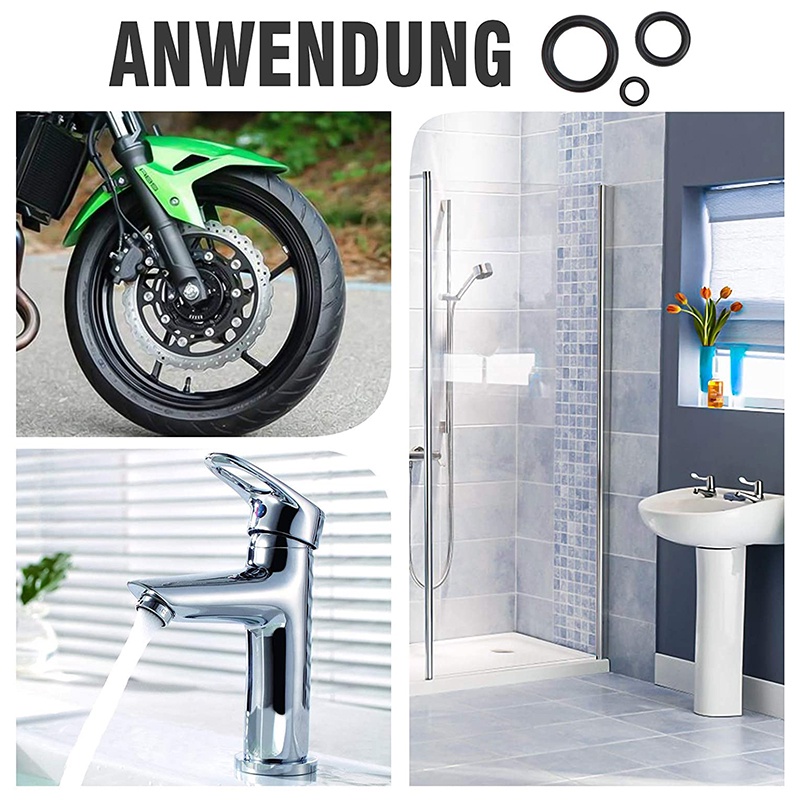 Urlwall Set 225 Vòng Đệm Cao Su Hình Chữ O