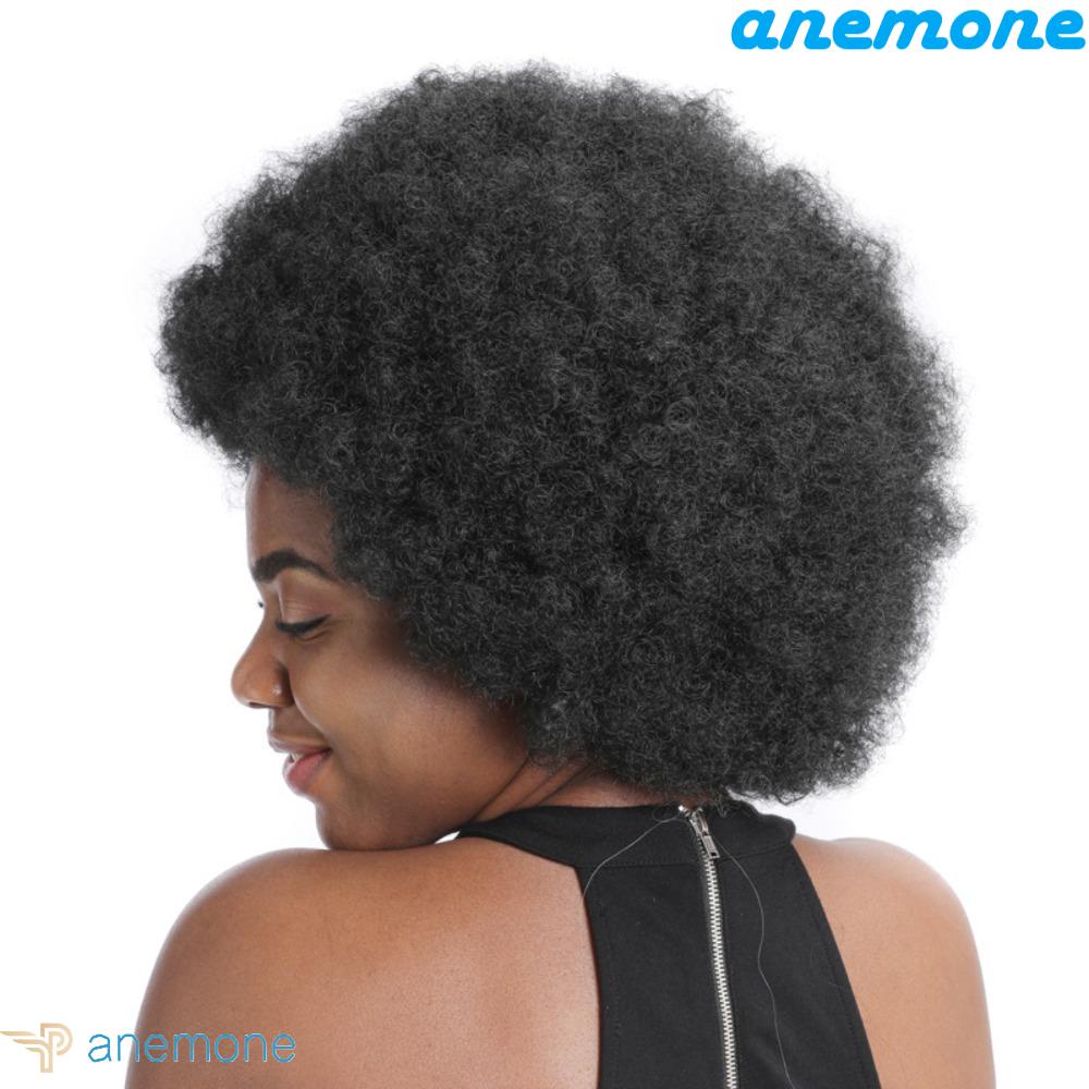 ANEMONE Bộ Tóc Giả Xoăn Mềm Tự Nhiên Màu Nâu Dành Cho Nữ