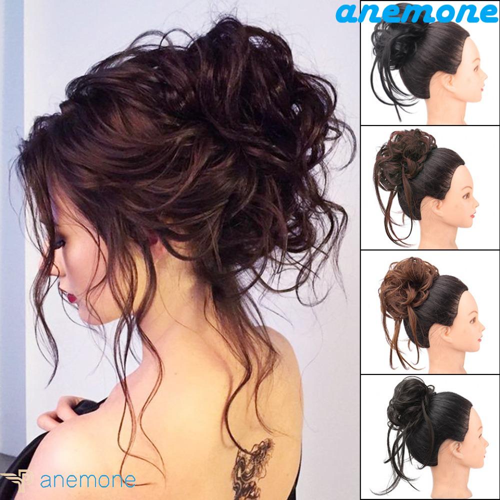 ANEMONE Búi Tóc Giả Bằng Cao Su Tổng Hợp Tự Nhiên Dành Cho Nữ