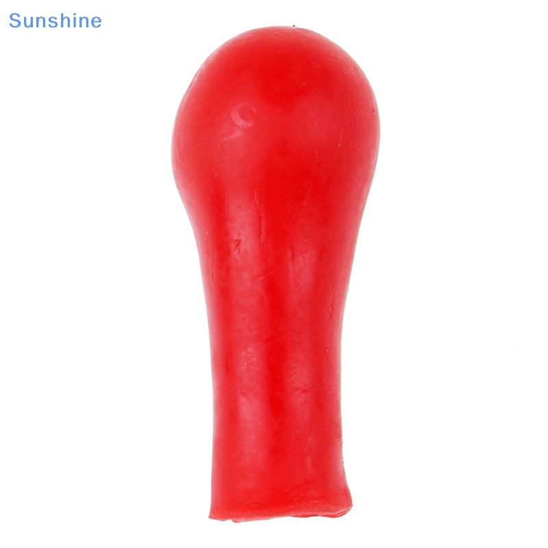 Set 10 Ống Nhỏ Giọt Hình Bóng Đèn Bằng Cao Su Màu Đỏ Tiện Dụng Cho Phòng Thí Nghiệm