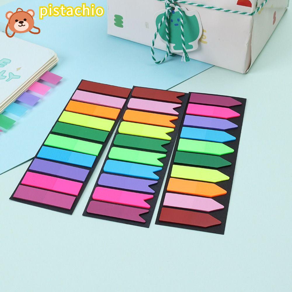 PISTA Set 1200 Tờ 6 Tờ Giấy Ghi Chú Tự Dính 3 Thiết Kế 1200 Trang Với 10 Màu Để Chọn Lựa Cho Văn Phòng