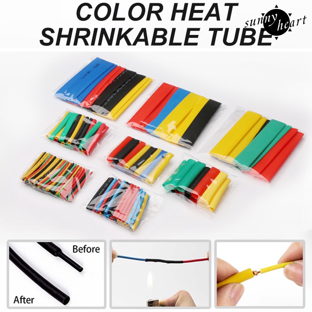 Túi 164 Ống Bọc Dây Cáp Co Nhiệt Chống Rỉ Sét Bằng Nhựa Linh Hoạt Tiện Dụng