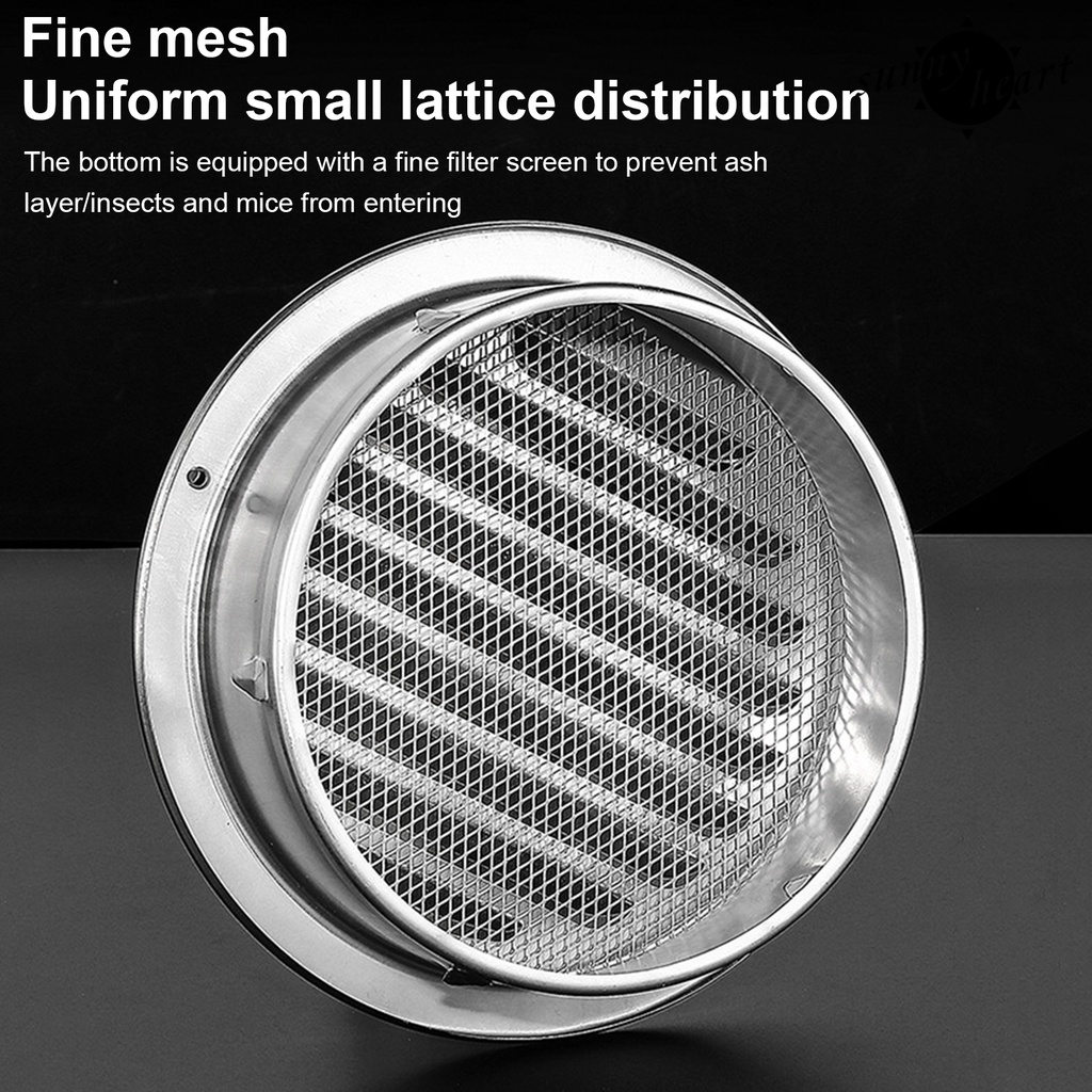 Vỏ Bọc Lưới Thông Gió Bằng Inox Hình Tròn Viền Trơn Chống Nước Đa Năng Cho Nhà Hàng / Nhà Hàng