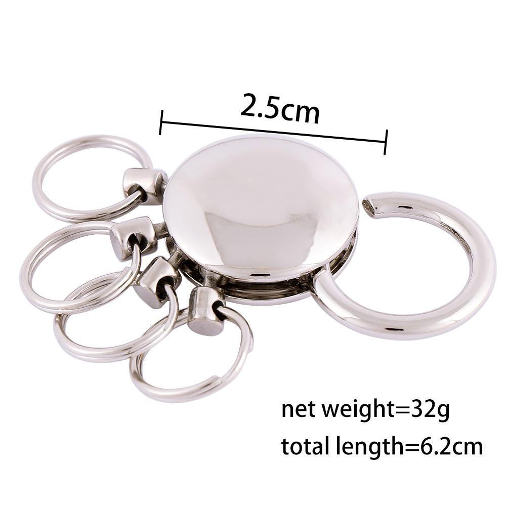 LANFY Móc Khóa Hình 4 Vòng Nhẫn Treo Thắt Lưng Quần