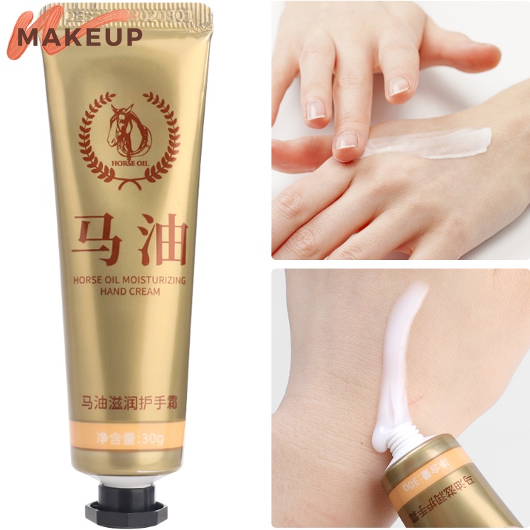 Kem Dưỡng Da Tay Chiết Xuất Dầu Ngựa Chống Lão Hóa / Nếp Nhăn / Chống Khô Da Dành Cho Nữ