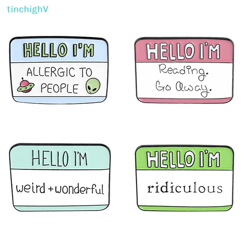 [TinchighV] Ghim Cài Áo Hình Trích Dẫn Vui Nhộn Tráng Men