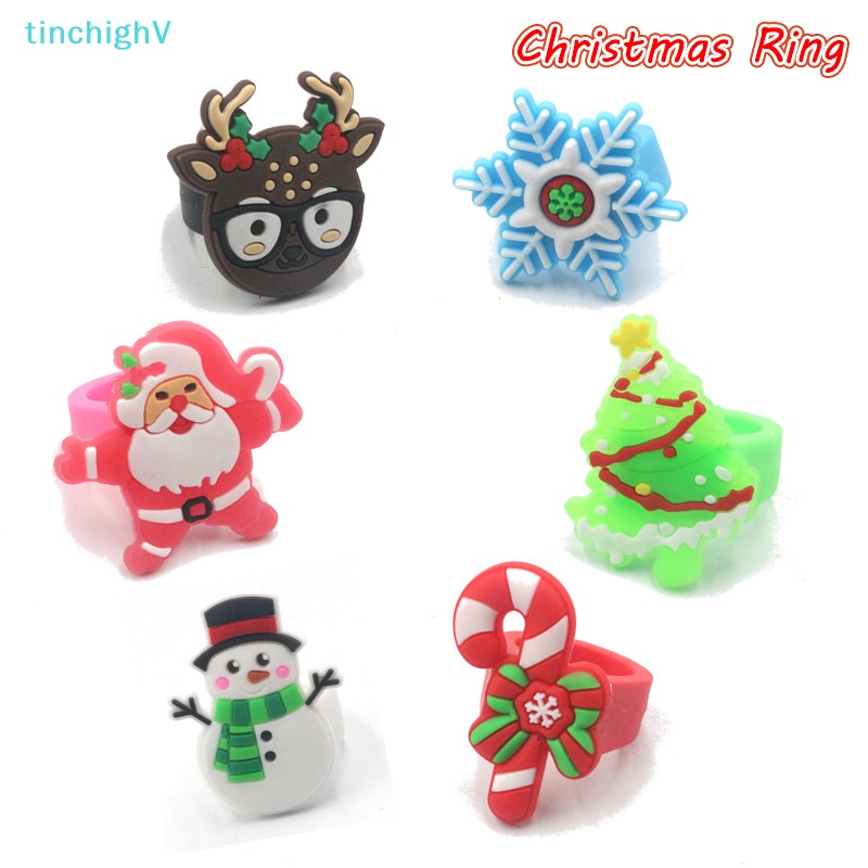 [TinchighV] Nhẫn Hình Hoạt Hình Giáng Sinh Mềm Mại Trang Trí Cây Thông Noel Cho Nữ Và Trẻ Em [Mới]