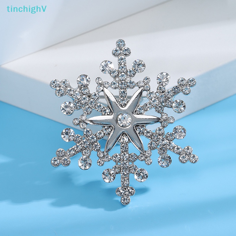 [TinchighV] Ghim Cài Áo Hình Bông Tuyết Đính Pha Lê Thời Trang