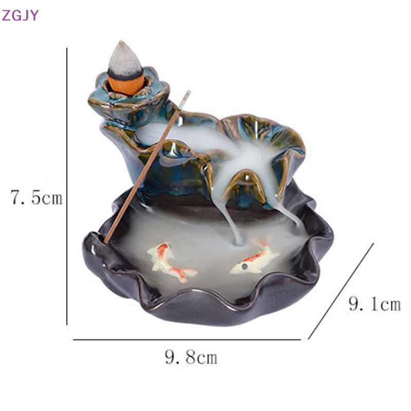 Thác Khói Trầm Hương Chảy Ngược ZGJY Bằng Nhựa Resin Trang Trí Nội Thất Phòng Ngủ Mới