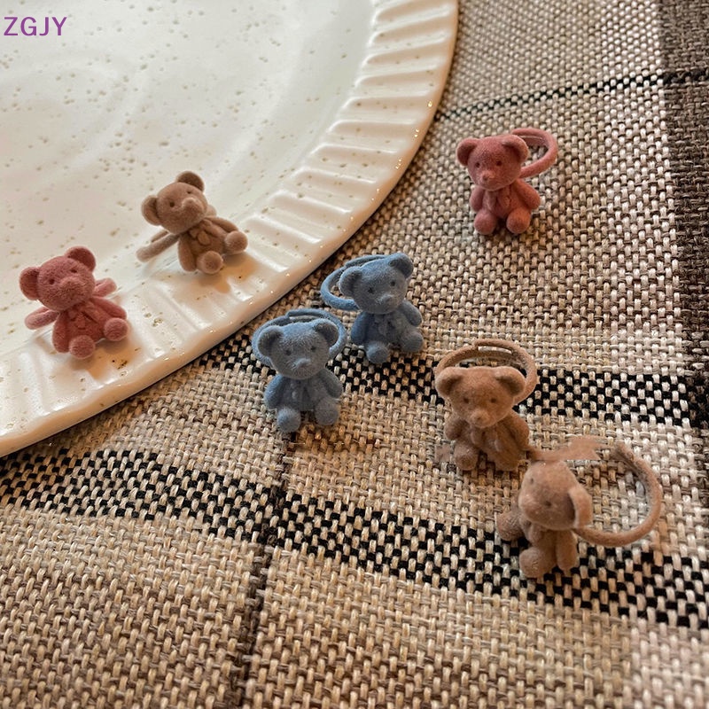 Nhẫn Hở Họa Tiết Gấu Hoạt Hình Dễ Thương Phong Cách Hàn Quốc Thời Trang Thu Đông Cho Nữ Mới