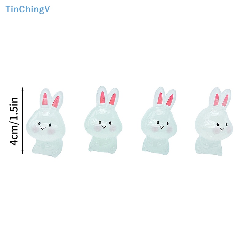 [TinChingV] Set 2 Thỏ Trắng Dạ Quang Trang Trí Tiểu Cảnh / Nhà Búp Bê Thu Nhỏ
